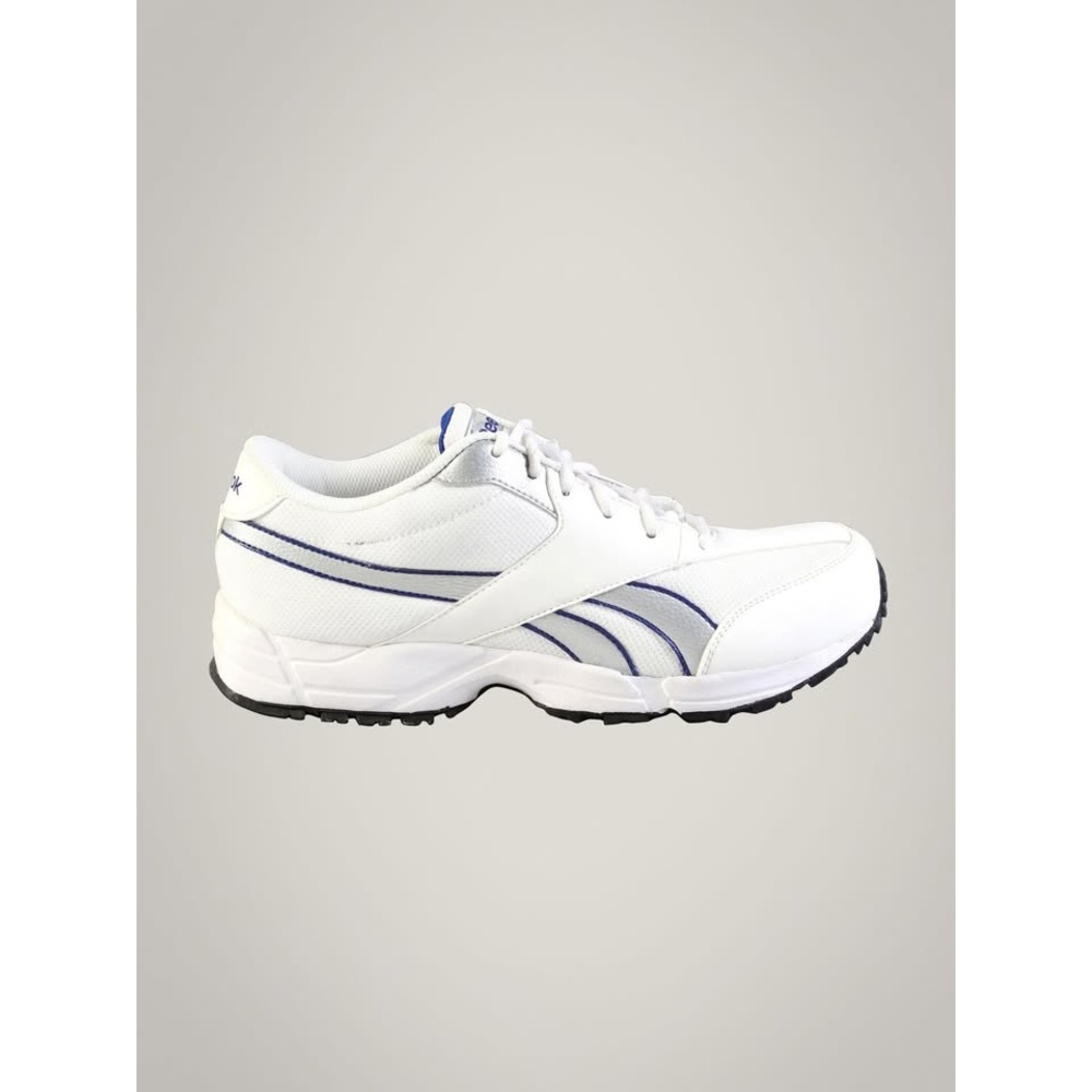 Sneakers Men's White Silver & Blue Stripes